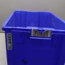 Akro-Mils 35185 Nest and Stack Plastic Storage Container and Distribution Tote, (18-Inch L x 11-Inch W x 9-Inch H), Blue, (6-Pack)