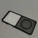 Magentic for Samsung Galaxy Z Flip 7 Case, Compatible with Magsafe, Phone Case Matte Translucent Hard Back + Soft TPU Bumper Shockproof Cover with Magnets for Galaxy Z Flip7 - Black Frost