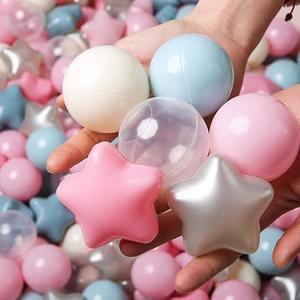TRENDPLAY Star Ball Pit Balls 50 100  for Toddlers - Ball Pit Ball Shapes for Boys Girls Fun, Birthday Party, Christmas Decoration
