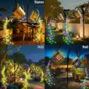 DDQ Solar Watering Can Lights, Warm White/Color LED with Shepherd Hook, IP65 Waterproof Metal Garden Decor, Auto On/Off for Patio Backyard for Mom Family Holidays Gift