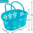 Zcaukya 12 Packs Easter Baskets, 6.5"x4.5"x3.2" Colorful Kids Baskets with Handles, Empty Plastic Easter Basket for Egg Hunt Party Favors