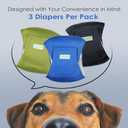 Wegreeco Washable Male Dog Belly Wrap - Pack of 3 - (Black,Blue,Olive,Large)