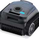 X5 Cordless Robotic Pool Cleaner, Wall & Waterline Cleaning, Smart Navigation, Smart Precision Docking, 180Mins Runtime, 4 Cleaning Modes, Pool Vacuum for Inground Pools up to 3,229 sq.ft (Matte Black)