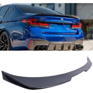 Rear Trunk Spoiler Compatible with BMW 5 Series G30 Sedan 2017-2023,PRO Style Duckbill Spoiler, Fits for 530e 530i 540i 550i M5,High Kick Trunk Tail Deck Lid Wing Lip (Carbon Fiber Pattern)
