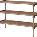 Kitsure Shoe Rack - Premium Non-Woven Shoe Rack Shelf, Shoe Organizer for Closet, Entryway, Garage & Corridor, Sturdy & Durable Long Stackable Shoe Shelves, Medium, Brown
