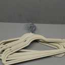 Amazon Basics Slim, Velvet, Non-Slip Suit Clothes Hangers, Ivory/Beige- Pack of 15