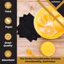 Perfectware 2-Ply Black Beverage Napkins - 300 Count Cocktail Napkins, 10 x 10 Inches