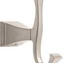 Delta Dryden (1-Pack) Towel Hooks Brilliance Stainless Steel Double Bathroom Hooks Wall Mounted for Robes & Towels Hand Towel Hook Holder Kitchen, Bathroom Accessories 75135-SS