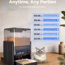 Automatic Cat Feeder for 2 Cats, 5L/20 Cups Food Dispenser with Adjustable Raised Double Bowls, Detachable Control Panel, Timed Cat and Dogs Feeder for Dry Food, Dual Power Supply