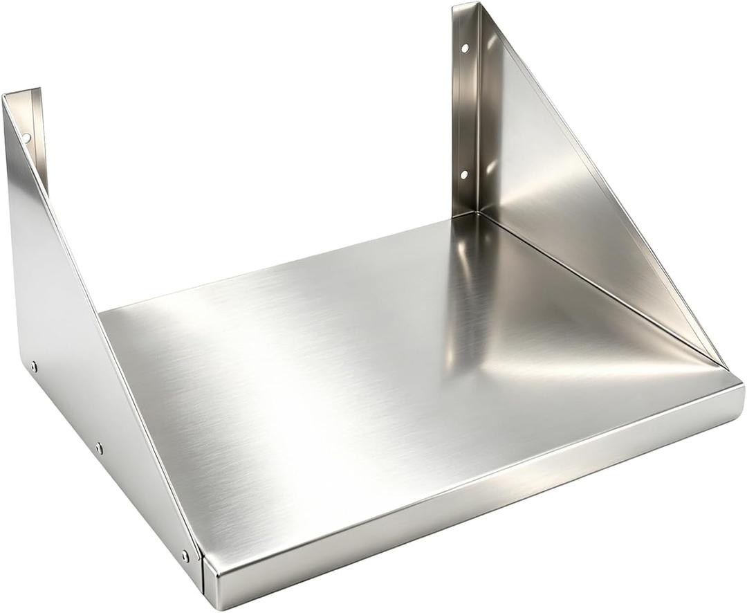 Large Stainless Steel Microwave Shelf, 18"x24" Heavy Duty Shelf, 18x24x11 inches