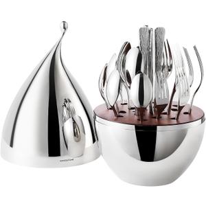 Silverware Set with Waterdrop Storage Organizer, 20-Piece Flatware Cutlery Set in Gift Box, Forged Premium Stainless Steel Mirror Polished, Service for 4, Ideal for Kitchen, Party, Gift​