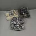 36 Pcs Decorative Fabric Balls for Centerpiece Bowls & Vases - 2.4 Inch Wicker Rattan Balls - Black & White