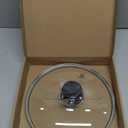 Pan Lid 8 Inch - Tempered Glass Pot Lid - Replacement Pan Cover for Cast Iron Skillets, Frying Pans, Pots and Wok, Heat Resistant Handle