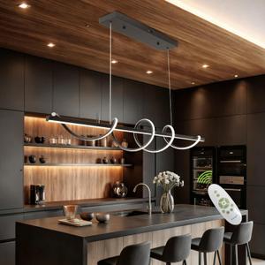 Electroplated Chrome Twisted Color Changing Dimmable LED Pendant Chandelier, 39.4in