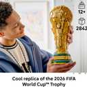 LEGO Editions FIFA World Cup Official Trophy Building Set - Kit for Display in Bedroom, Home Office, Book Shelf - Soccer Fans Collectible - with World Cup 2026 Minifigure - Gift for Fans - 43020