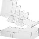 RUSSELL+HAZEL Acrylic Tech Collator, Charging Station for Phone, Tablets and Earbuds, Desk Accessories, 8" x 4" x 5"