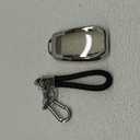 Compatible with Toyota Key Fob Cover with keychain,Key Shell Case for 2025 Camry 2021-2025 Venza,RAV4 Prime,Sienna, 2019-2025 Land Cruiser,Fortuner,Mirai, 2023-2025 Highlander,Prius,Collora-Silver