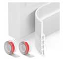 GroTheory 2 Pack Door Draft Stopper, Under Door Sweep for Exterior & Interior Doors, Weather Stripping Door Seal, Garage Window Blocker Noise Cold Air Insulation, Draft Guard White 2" W x 39" L