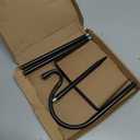 EXCMARK Shepherd Hook Adjustable Height 32/24/16 1/2 inch Thick Use at Weddings, Hanging Solar Lights, Lanterns, Bird Feeders, Metal Hanger Hook (Black,32inch). U.S. Patent.