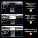 for Tesla Model Y Juniper Under Screen Storage Organizer 2025-2026/Model 3 Highland 2024-2026, Hideable Center Console Organizer Tray for Tesla Model Y Juniper Accessories, Black