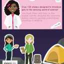 Hopscotch Girls Science! STEM Sticker Activity Book - Fun & Educational for Kids Ages 4-8 - Creative Play - Toddler - 24 Pages
