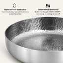 siraat Titanium Hammered Deep Pan Pro, PFAS Free Frying Pan 10.2"
