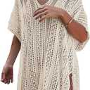 HARHAY Women's Summer Swimsuit Bikini 2023 Beach Swimwear Crochet Cover up One Size