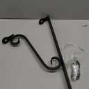 Wall Mounted Stair Handrails, 1-2 Steps Wrought Iron Hand Railing, Grab Rail Single Post Handrail for Outdoor Porch Steps, Black