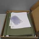 Blue Summit Supplies Hanging File Folders, 1/5 Cut Adjustable Tabs, Legal Size, 5 Tab Locations, Designed for Legal and Law Office File Organization, Standard Green, 50 Pack, Legal Size