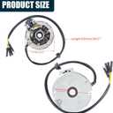 6 Coil 5 Wire Stator Magneto with Flywheel Rotor Kit for YX 140cc 150cc 160cc Pit Dirt Bike Copper Powersports Stators