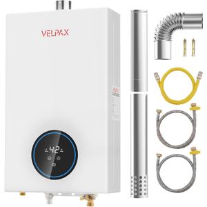 Propane Tankless Water Heater, 4.74GPM 18L Indoor,Constant propane water heater,Instant Hot Propane Gas water heater with Multi-Protection (White)