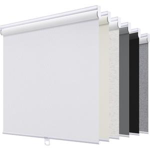 SUNOFF Blackout Cordless Roller Shades Blinds,34" W x 48" H,White