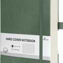 Lined Journal Notebook, 360 Numbered Pages(With page number), Thick Journal for Writing B5 College Ruled Notebook, 100gsm Lined Paper, Leather Hardcover, 9.8'' X 6.9''-Morandi Green