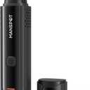 MANSPOT Nose & Ear Hair Trimmer for Men, 10000-RPM Electric Nose Trimmer for Men with Vacuum Cleaning System, IPX7 Waterproof, USB-C Charge, 90min Runtime,Magnetic Detachable Blade Head,Easy to Clean