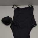 Beautikini Period Swimwear One Piece Leakproof Swimsuit Menstrual Tummy Control Bathing Suit for Teens Girls and Women (XX-Small, Black)