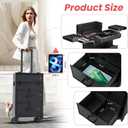 3 in 1 Rolling Makeup Train Cosmetology Case on Wheel, Large