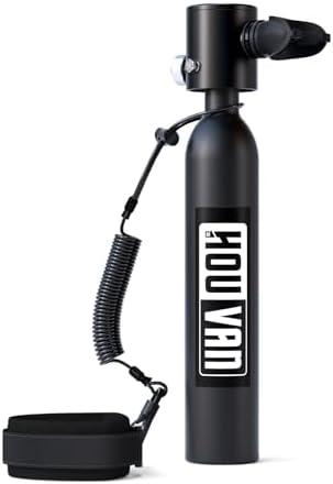 HOUVAN Mini Scuba Tank 0.5L Diving Tank with DOT Certification Up to Support 10 Minutes Underwater Breathing Reusable Backup Tanks for Underwater Shooting and Rescue Operations
