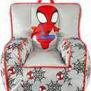 Marvel Spidey and His Amazing Friends Kids Micromink Bean Bag Sofa Chair,Soft Padded Toddler Seat with Piping & Carry Handle,Cozy Lounge Chair for Ages 3+