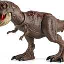 Tyrannosaurus Rex Action Figure Toy - Continuing Head Strike T Rex Dinosaur Toy with Roar & Light Up, Neck Attack, Tail Flick Attack, Movable Jaws and Limbs, Dinosaur Toys for Kids 3-5 6 7 8
