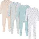 Gerber baby-boys Baby-boys 4-pack Footed Pajamas (12 Months, Farm)