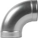 6" Inch 90 Degree Galvanized Steel Duct Elbow - Pressed Industrial Connector Bend - Ventilation Pipe Fitting - Dryer, Exhaust, Extractor Hood Air Inlet, Outlet Pipe Joint