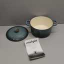 Crock Pot Artisan 5-Quart Round Enameled Cast Iron Dutch Oven  Slate Gray, Heavy-Duty Cookware for Slow Cooking, Roasting, Baking with Lid