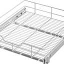 Pull Out Cabinet Organizer 20" W X 22" D, Slide Out Drawers For Kitchen Organizers and Storage, Pull Out Drawers For Cabinets Capacity Heavy Duty Caddy, Cabinet Shelves Chrome-Plated, Bathroom Pantry