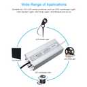 LightingWill LED Driver 100 Watts Waterproof IP67 Power Supply Transformer, 90-265V AC to 12V DC Low Voltage Output, Adapter with 3-Prong Plug 3.3 Feet Cable for Outdoor Use, Computer Project