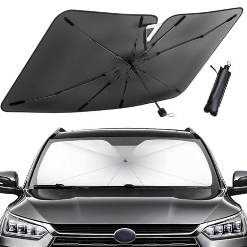 RGOAANC Car Windshield Sun Shade Umbrella, Automotive Windshield Shades, Foldable Car Umbrella Sunshade Cover, Windshield Accessories Front Window Heat Insulation Protection Universal for Vehicles, Medium 