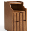 Narrow Bedside Table with Drawers & Storage, Farmhouse End Table Modern Side Table for Bedroom Livingroom Sofa Office