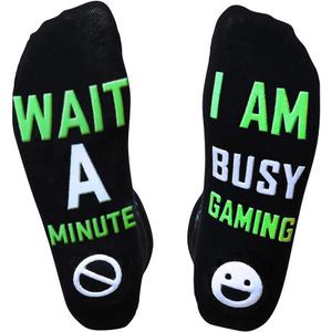 2 x Folouse Mens Valentines Day Gifts for Him Boyfriend Husband, Easter Basket Stuffers for Teens Boys, Funny Gaming Socks (One Size, Gamegreen)