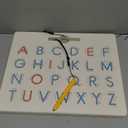 GAMENOTE Double Sided Magnetic Letter Board - 2 in 1 Alphabet Magnets Tracing Board for Toddlers ABC Letters Uppercase & Lowercase Practicing Learning Education Toys
