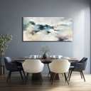 Yuaxker Abstract Wall Art Blue and White Wall Decor Vogue Canvas Painting Artwork for Living Room Bedroom Dining Room Office Home Decor 24x48 Inch