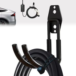 EV Charger Holder Wall Mount | Heavy-Duty J-Hook for EV Charger Cable Retractor, Durable Steel Hook for Indoor/Outdoor Use, Electric Vehicle Charger Cord Organizer Accessory